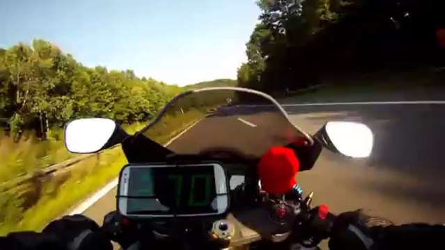 Gsxr 1000 300 kmh GPS highway K6 Topspeed Go Pro HD