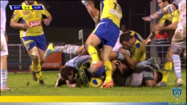 Résumé 17è journée de top 14: Bayonne bat Clermont 18 à 9.