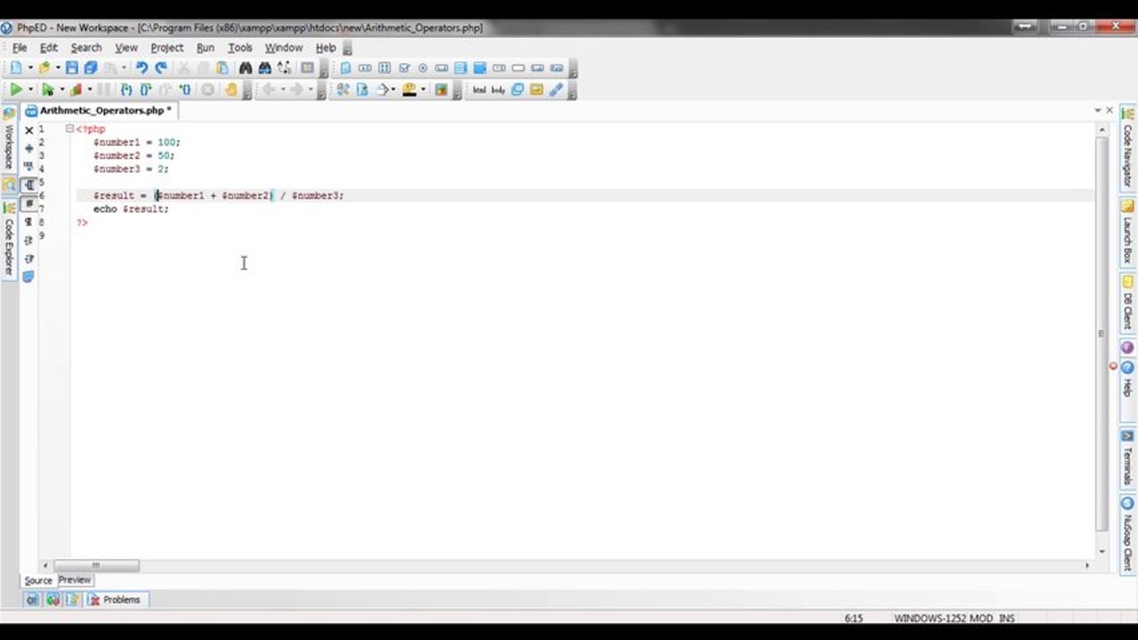 PHP Tutorial Urdu - 20 - Arithmetic Operators Free Urdu Tutorials Video training by Pakistan Education taleem.tv