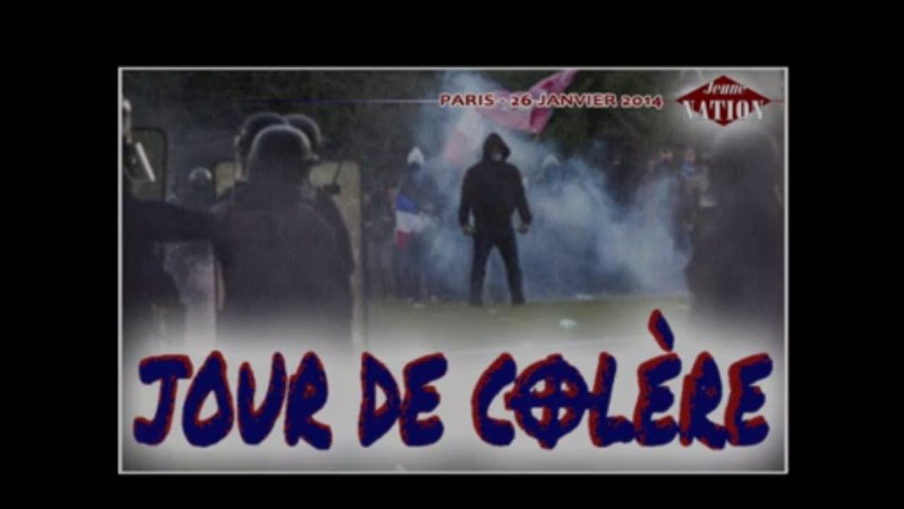 Yvan Benedetti interdit de tribune et de parole s'impose au Jour de Colère (Paris 26 I 2014)