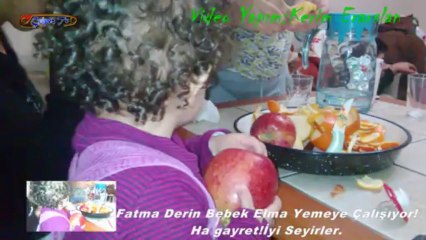 Fatma Derin Bebek Elma Yemeye Çalışıyor, Ha Gayret ! Antalya