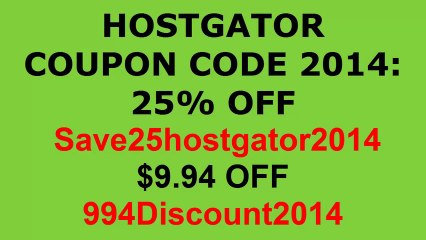 Hostgator Coupon Codes 2014 - Hostgator Discount Coupons