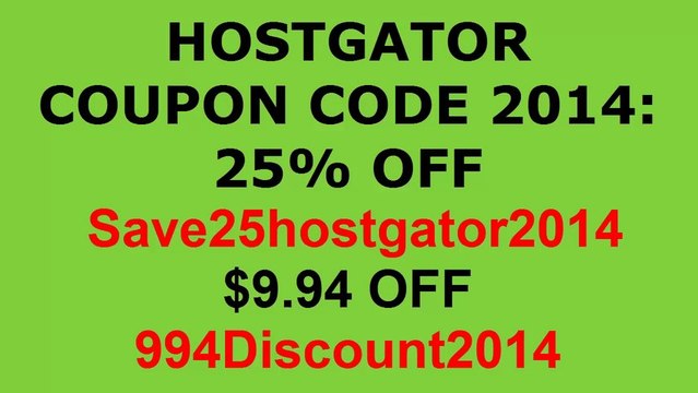 Hostgator Coupon Codes 2014 - Hostgator Discount Coupons