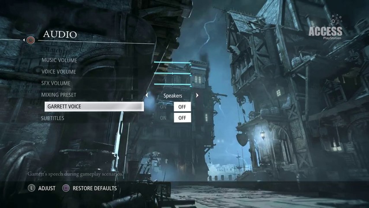 Thief  - Customisation options menu explored, hardcore