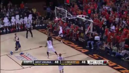 Oklahoma State's Markel Brown turns a steal into a phenomenal 360 dunk