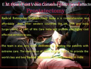 Radical Retropubic Prostatectomy India