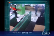 SAMAA TV gets CCTV footage of bank robbery in Karachi