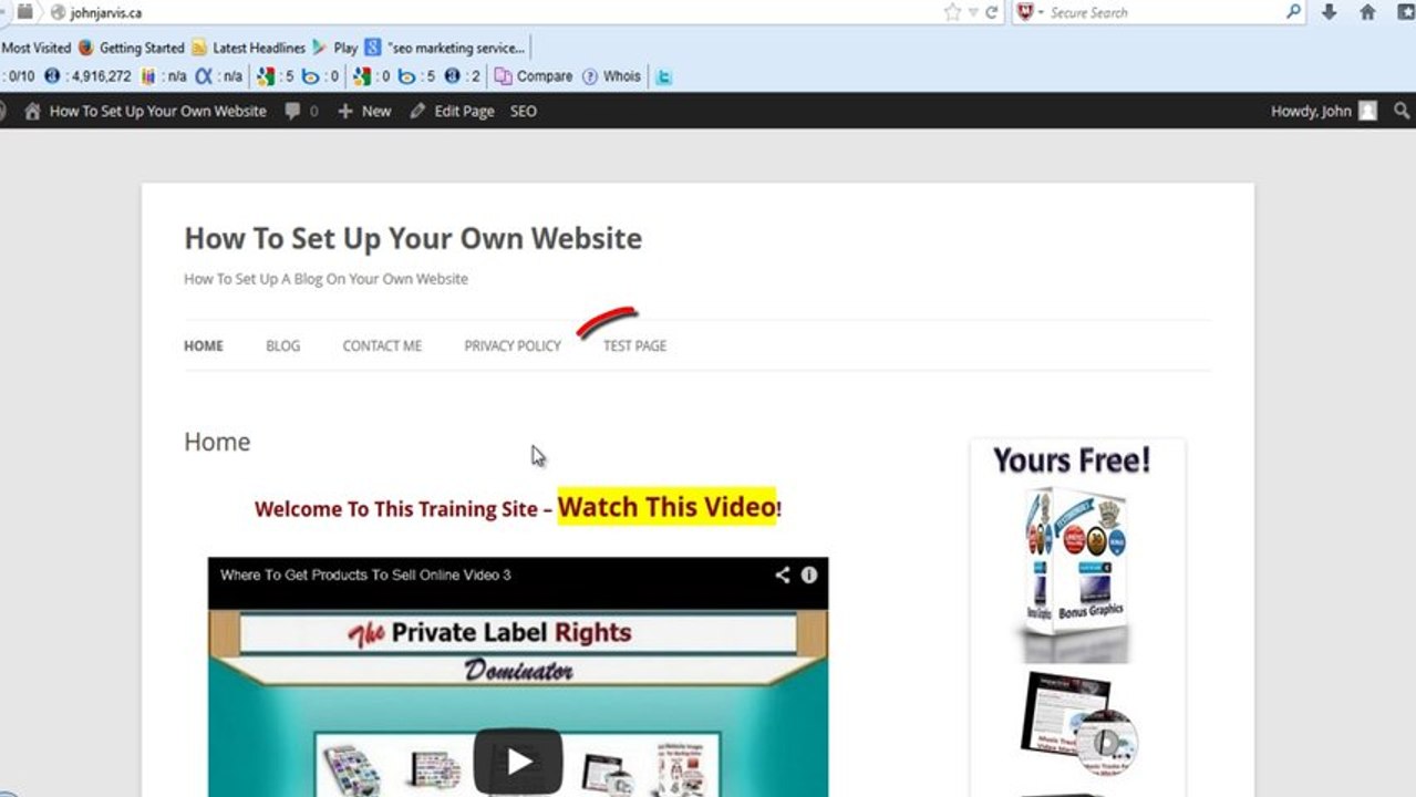 The Internet Marketing Training Channel How To Add Page Tabs To A Website