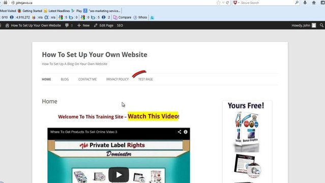 The Internet Marketing Training Channel How To Add Page Tabs To A Website