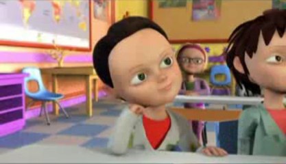 Cartoon traffic rules pedestrian crossing