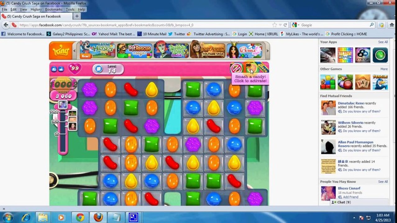 CANDY CRUSH SAGA 99 LIVES+99 ITEMS+999 MOVES 2013