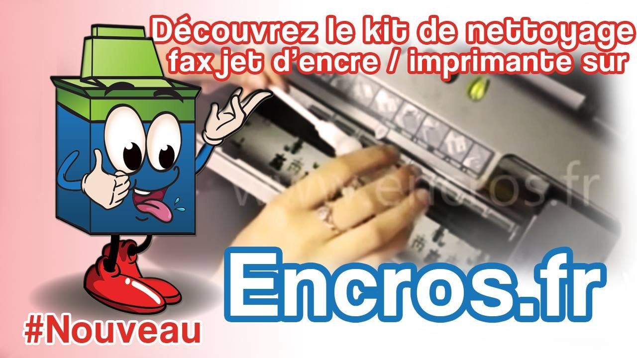 Découvrez le kit de nettoyage pour fax jet d'encre et imprimante sur  Encros.fr - Vidéo Dailymotion