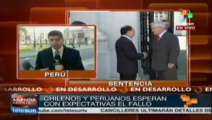 Presidentes de Chile y Perú esperan el fallo de La Haya