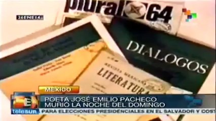 Murió escritor mexicano José Emilio Pacheco a los 74 años