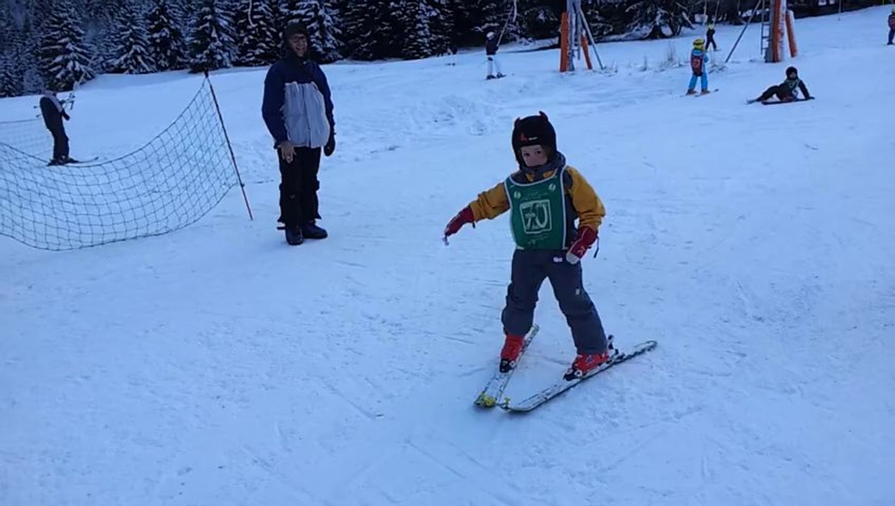Armel apprend le ski