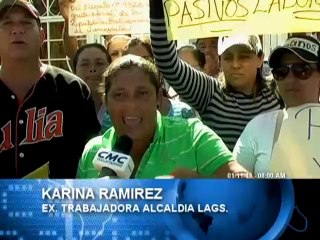 ex trabajadores de la alcaldia exigen el pago de las utilidades - 11.11.13