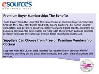 UK Ecommerce Players Get a Major Boost with Esources Membership