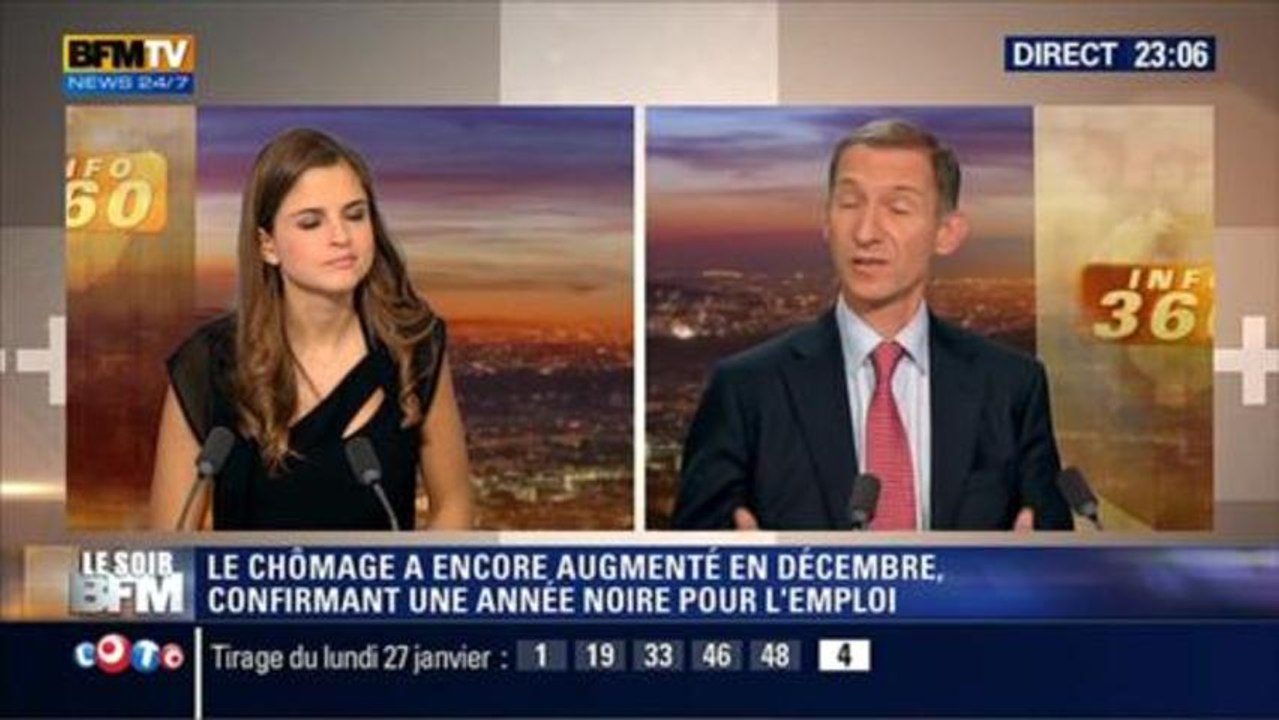 Le Soir BFM: Chômage : le pari perdu de François Hollande - 27/01 2/4