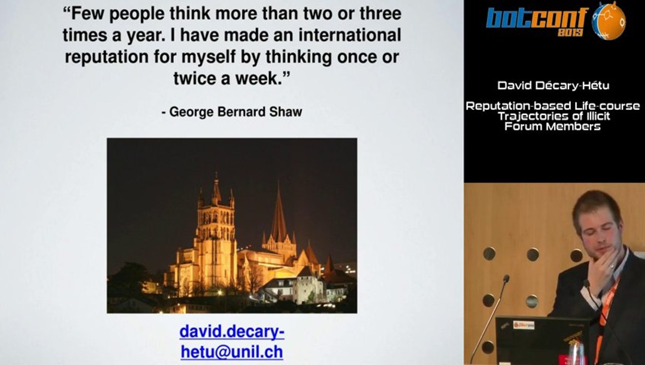 18 – David Décary-Hétu - Reputation-based Life-course Trajectories of Illicit Forum Members