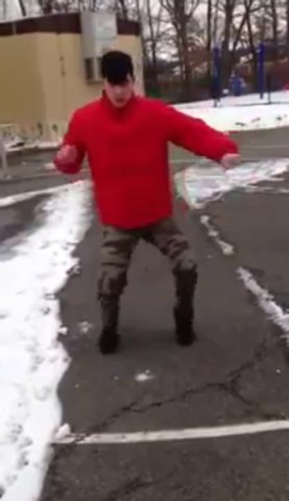 Asian Man Gettin' Down To The Dlow Shuffle