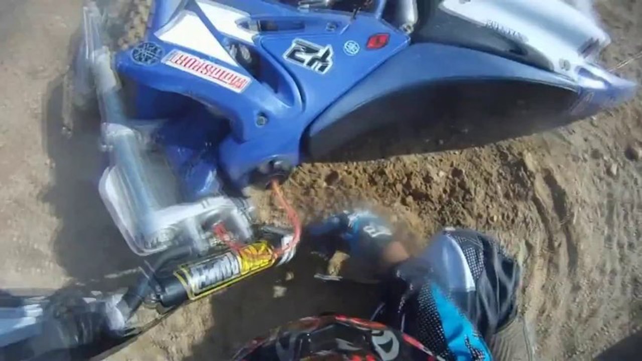 Yz 250 Dirt Bike Trail Riding   Crash - Go Pro HD