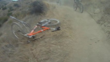 MTB GoPro - Crash Too Close To The Cliff At The Luge