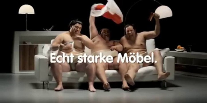 Amazing commercial with Sumo testing a couch! So hilarious!