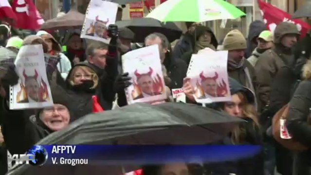 Manifestation des salariés de La Redoute