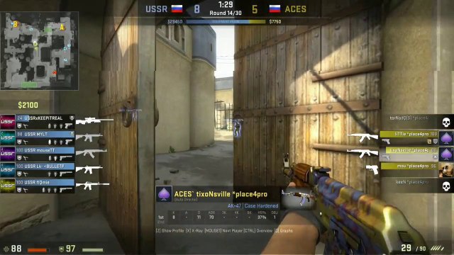 StarSeries S8 ACES vs. USSR map dust2