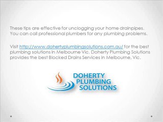 Drain Cleaning Tips for Your Home
