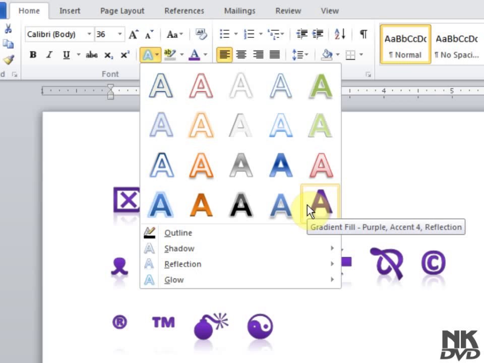 Lesson  66 Insert Symbol _ Formatting (Microsoft Office Word 2007_2010 Free Tutorial Urdu Hindi Video Training taleem.tv Pakistan Education