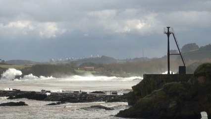 Temporal en la costa de Asturias 28 enero