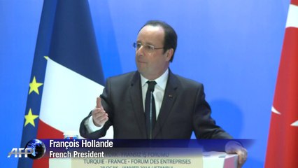Hollande praises Franco-Turkish commercial ties
