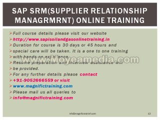 sap srm online training