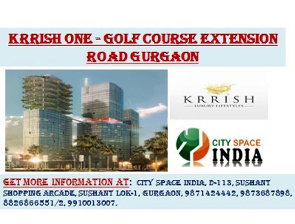 krrish one sector 66 gurgaon[[9871424442]]Krrish New Project Golf Course Ext road