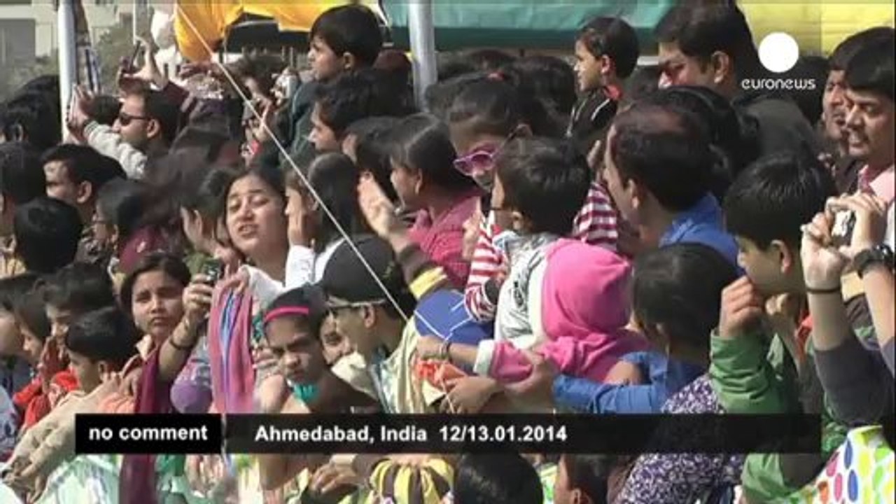 Kites fill the skies at annual festival in India