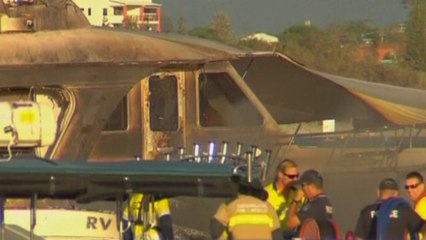 Fire crews tackle suspicious luxury boat blaze in Australia