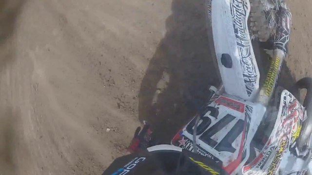 Junior Lites Position Fighting Dirt Bike CRASH