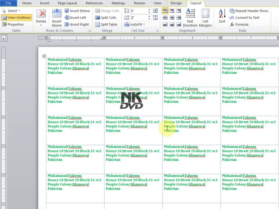 Lesson  90 Labels Part 1 (Microsoft Office Word 2007_2010 Free Tutorial Urdu Hindi Video Training taleem.tv Pakistan Education