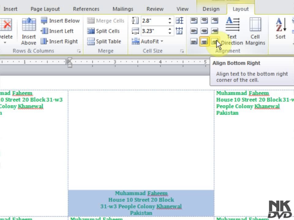 Lesson  93 Labels Part 4 (Microsoft Office Word 2007_2010 Free Tutorial Urdu Hindi Video Training taleem.tv Pakistan Education