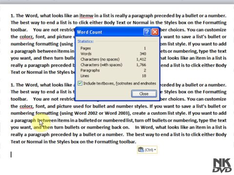 Lesson 95 Word Count (Microsoft Office Word 2007_2010 Free Tutorial Urdu Hindi Video Training taleem.tv Pakistan Education