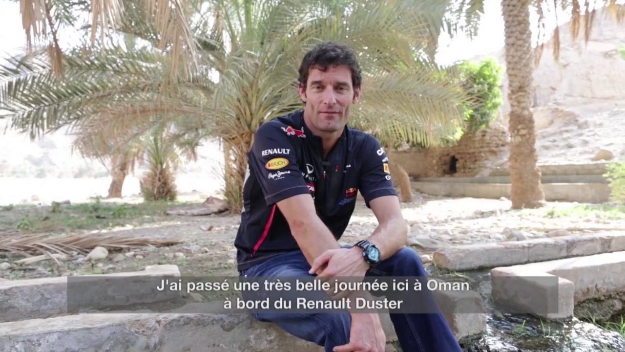Mark Webber au volant du Dacia Duster à Oman