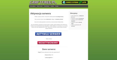 CraftFree.pl - Darmowy hosting serwerów Minecraft