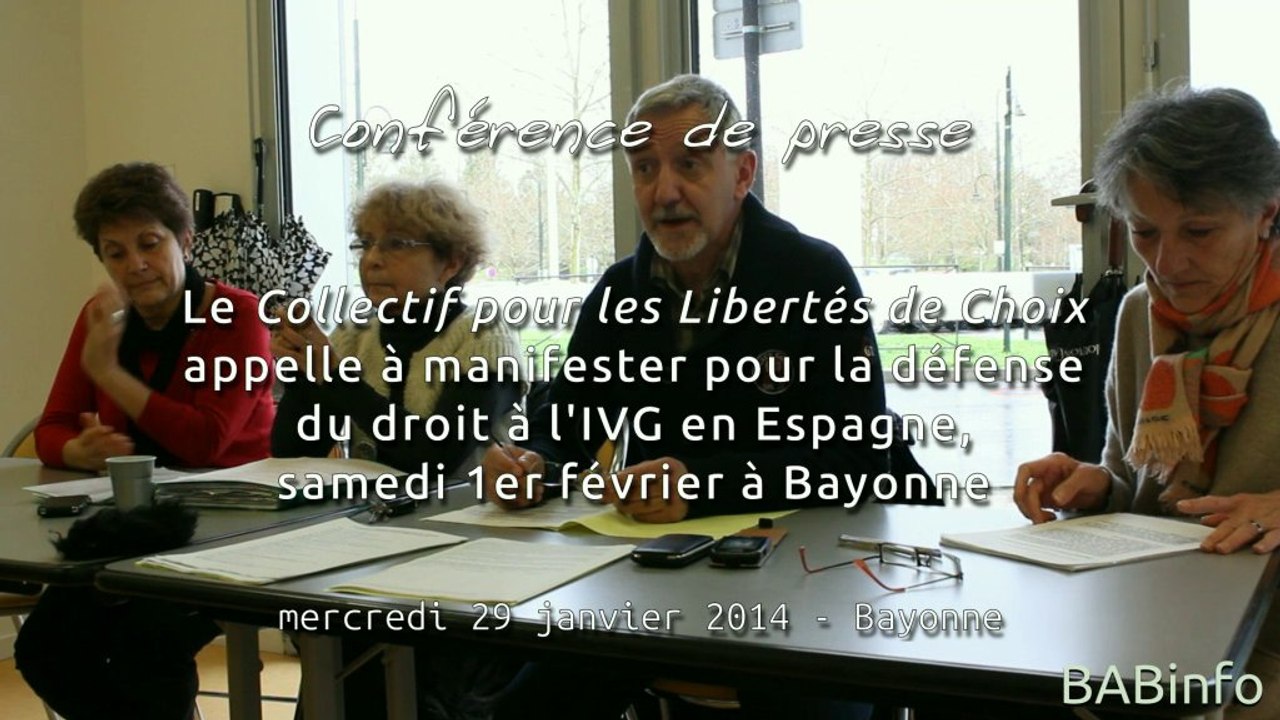 Le Collectif Pour les Libertés de Choix Pays Basque appelle à manifester samedi 1er février à Bayonne pour défendre l'IVG en Espagne