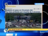 Reabren el paso en Ocumare del Tuy tras protesta por muerte de 3 jóvenes