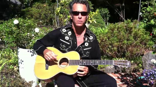Vintage Acoustic Guitar - lesson in open D tuning