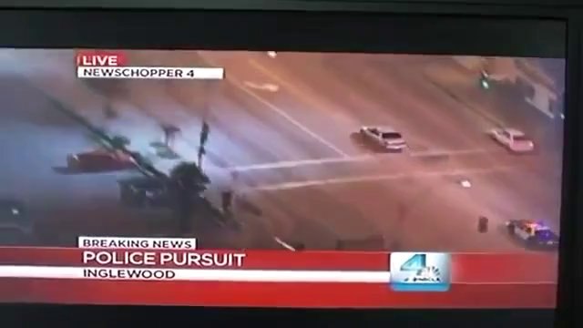 TV police car chase drives right past dude's house - Strange Videos Funny and wierd
