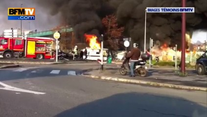 Incendie dans un camp de Roms à Lille