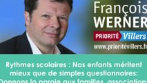 Rythmes scolaires: François Werner propose un large débat avec les familles, associations et enseignants villarois