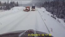 Driver almost killed by a Truck... So so scary!